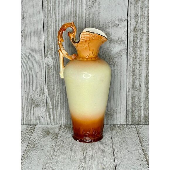 Vintage Hand Painted Porcelain Pitcher Stamped - Picture 3 of 11